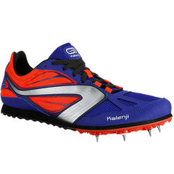 CHAUSSURE DE CROSS A POINTES ENFANT BLEU ORANGE