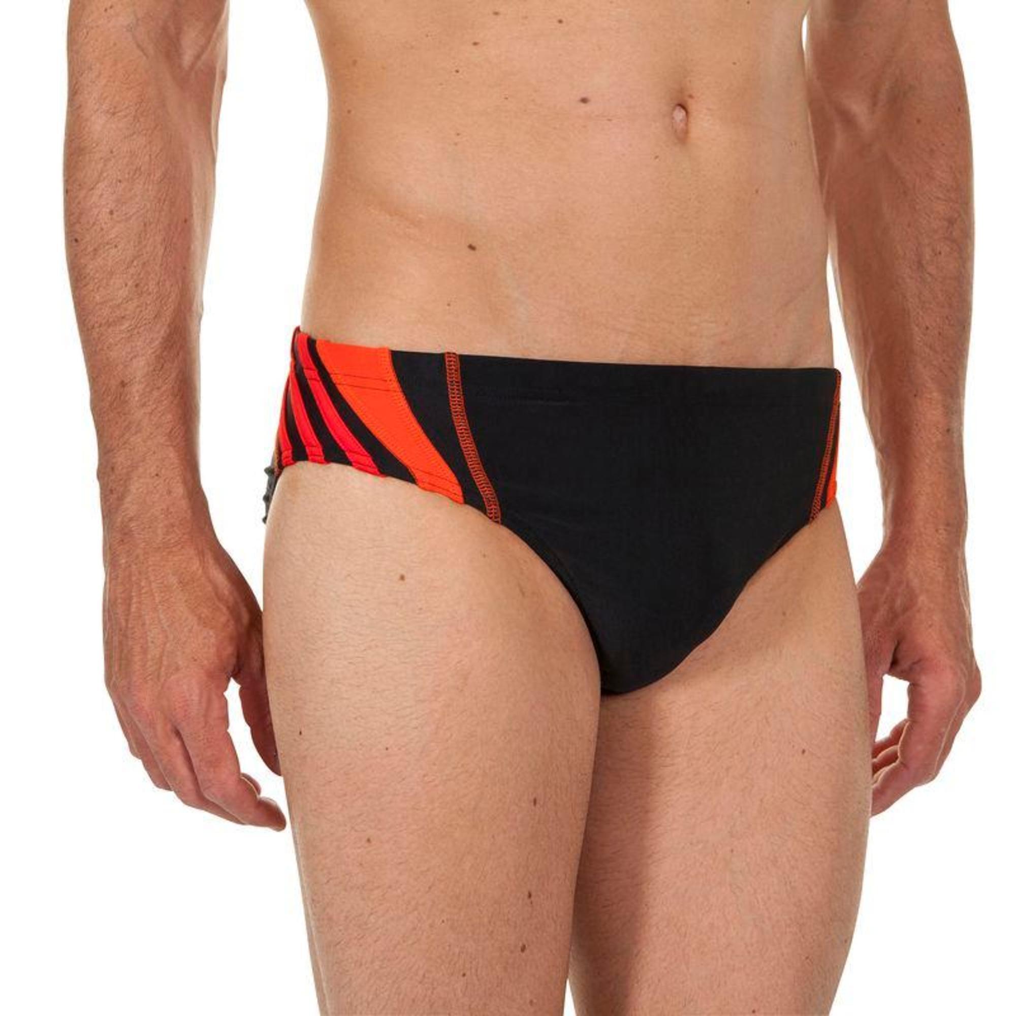 Slip de bain Adidas AW noir rouge