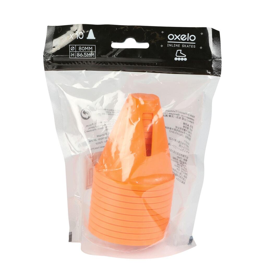 Inline Skating Slalom Cones 10-Pack - Green