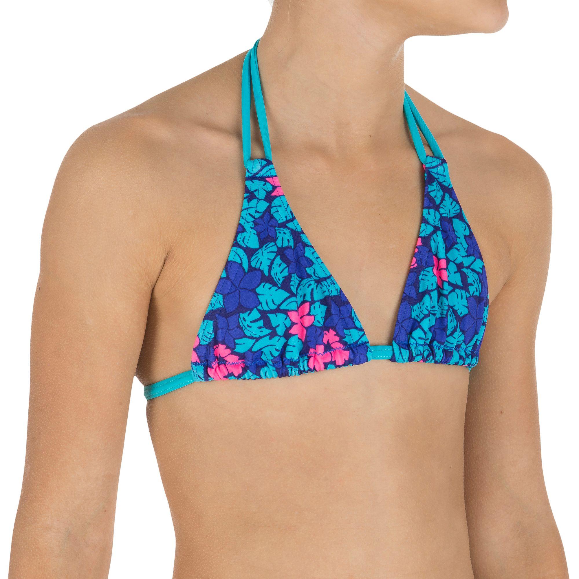 Girl's Swimsuit 2 Piece Sliding Triangle AG Wadi Blue 6/13