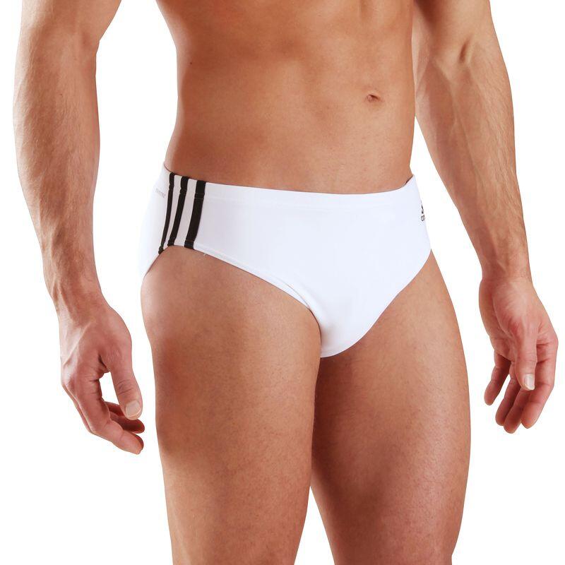Slip de bain Adidas 3S blanc