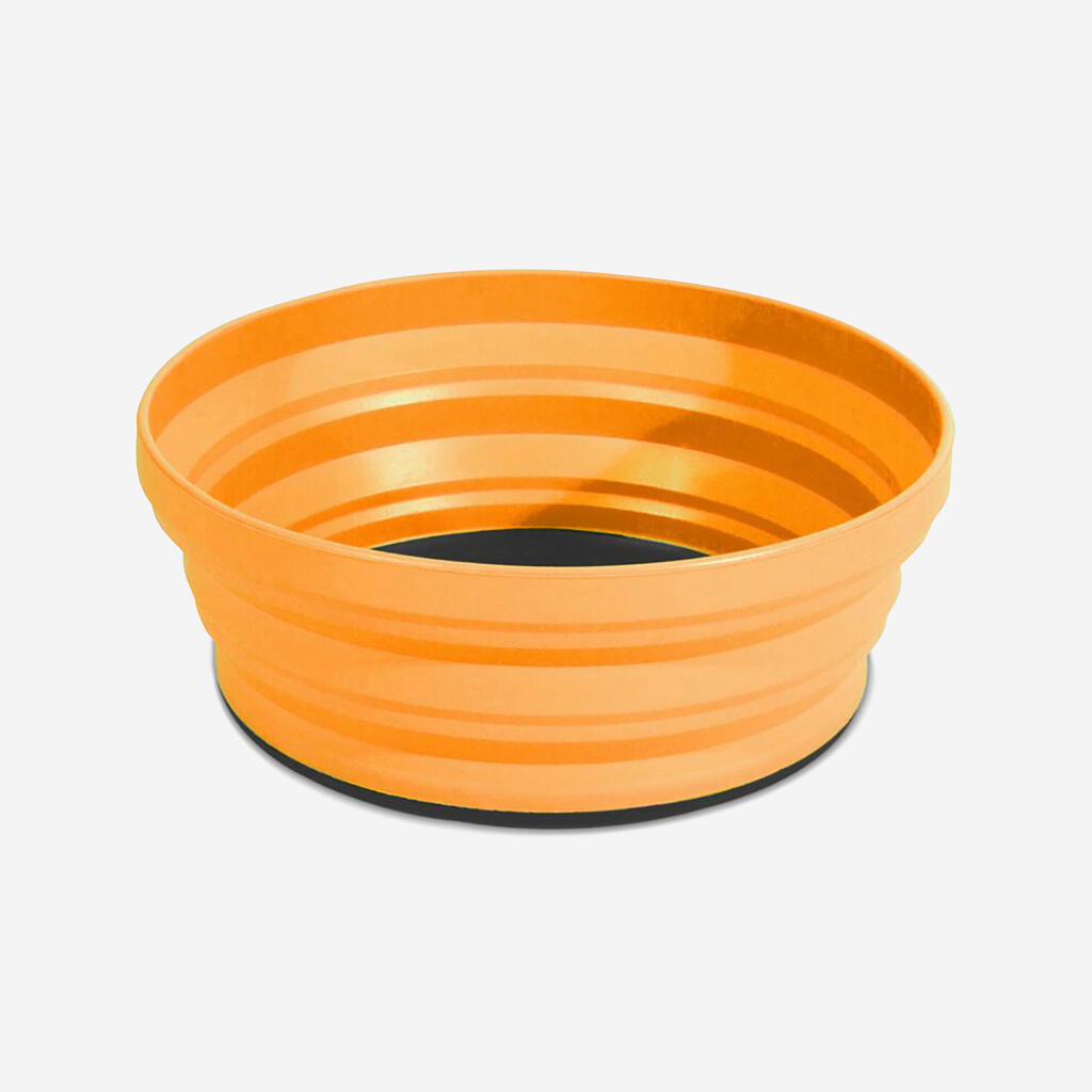 Skladný skladací pohár X-BOWL na treking 0,65 litra oranžový