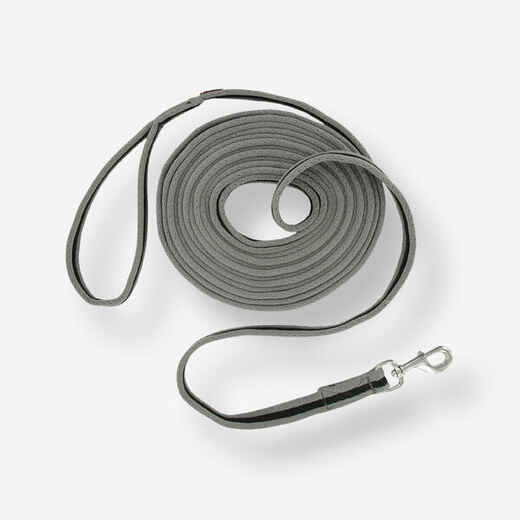 
      Horse Riding Leadrope for Horse and Pony Soft - Grey/Black
  