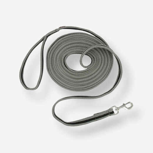 Horse Riding Leadrope for Horse and Pony Soft - Grey/Black