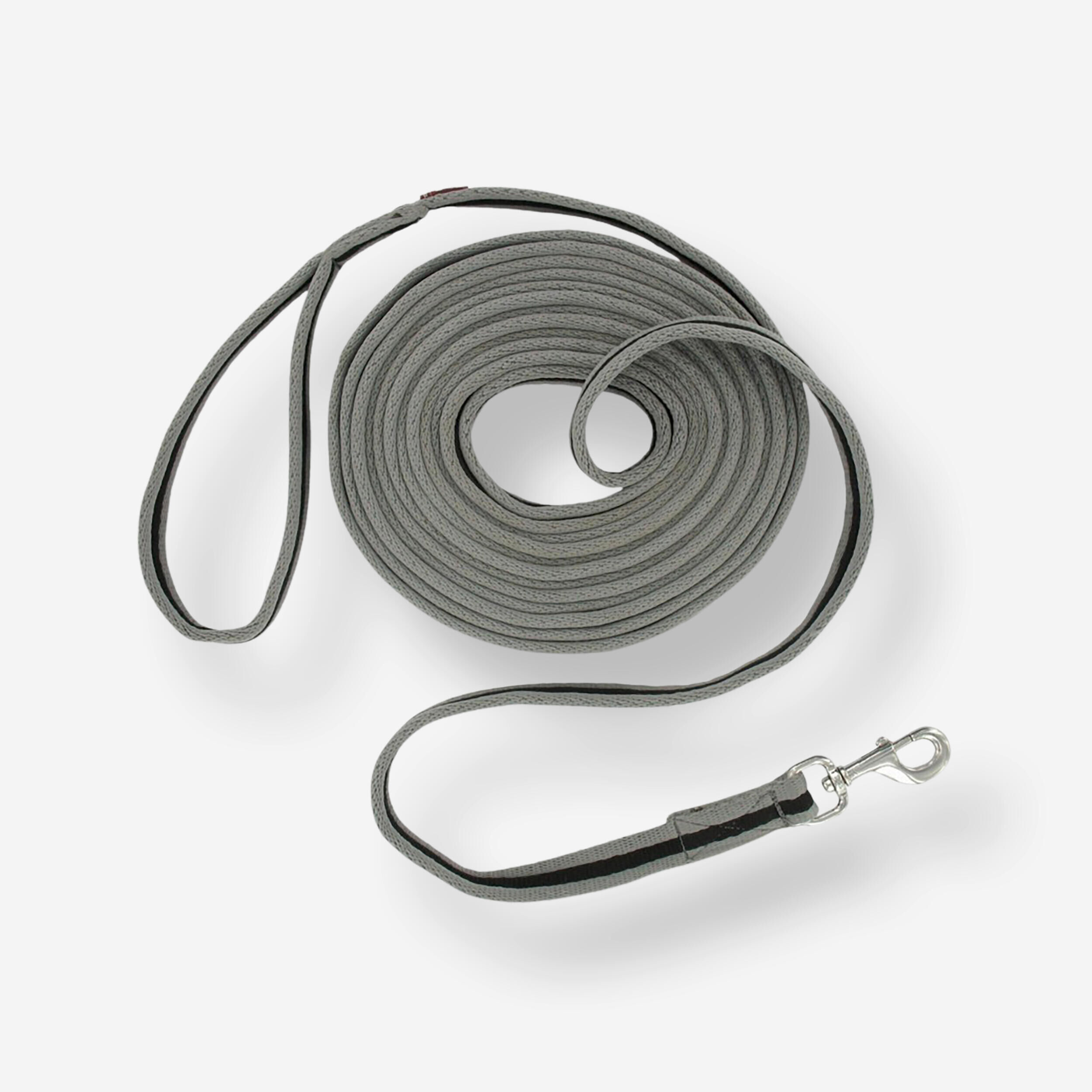 FOUGANZA Horse Riding Leadrope for Horse and Pony Soft - Grey/Black