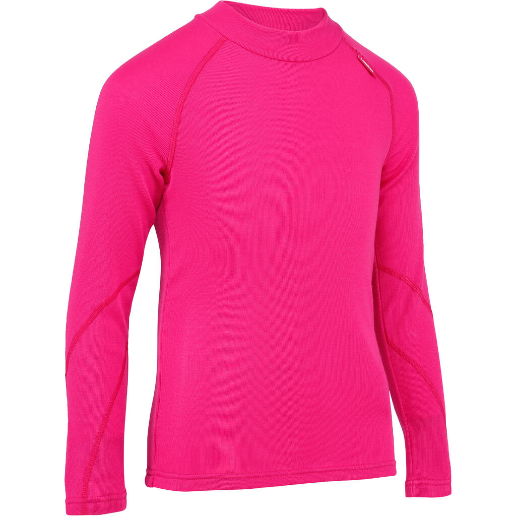Simple Warm Children's Ski Base Layer - Pink
