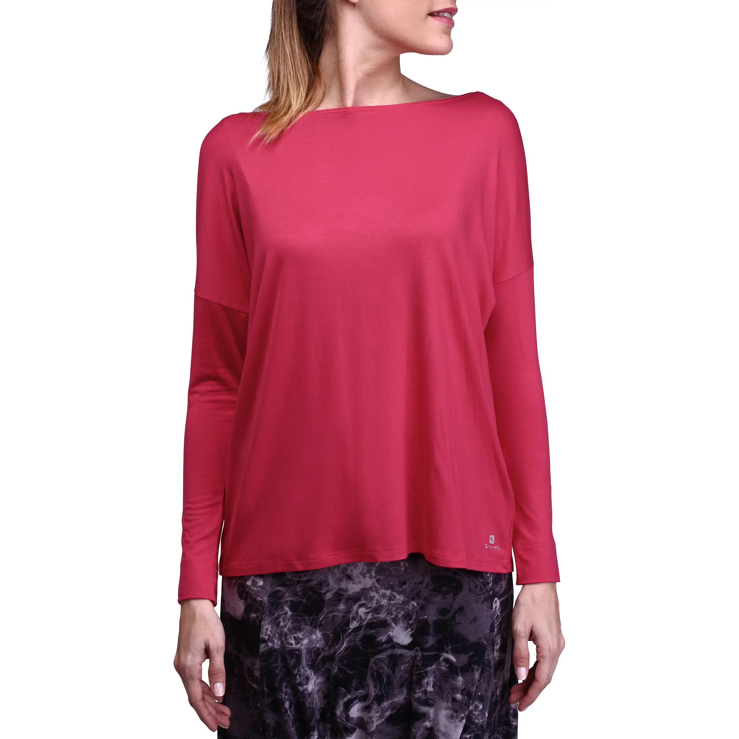 Women's Modern Dance Long-sleeved T-shirt - Red 2/12
