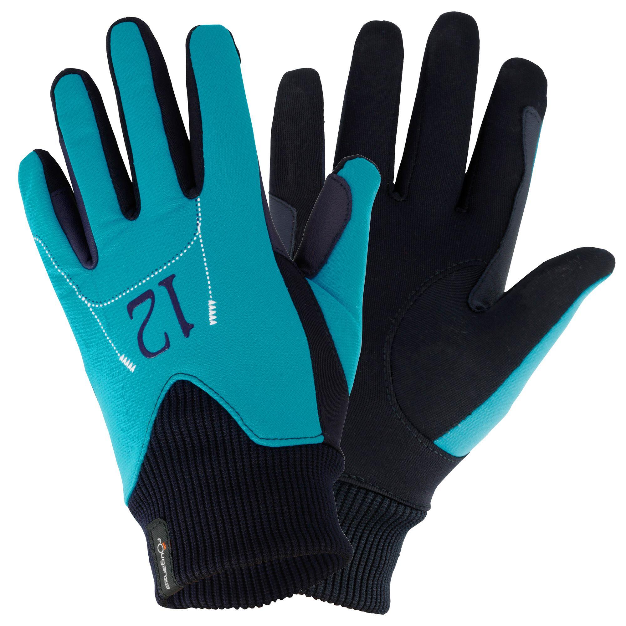 Easywear Children's Warm Horse Riding Gloves - Turquoise 3/7