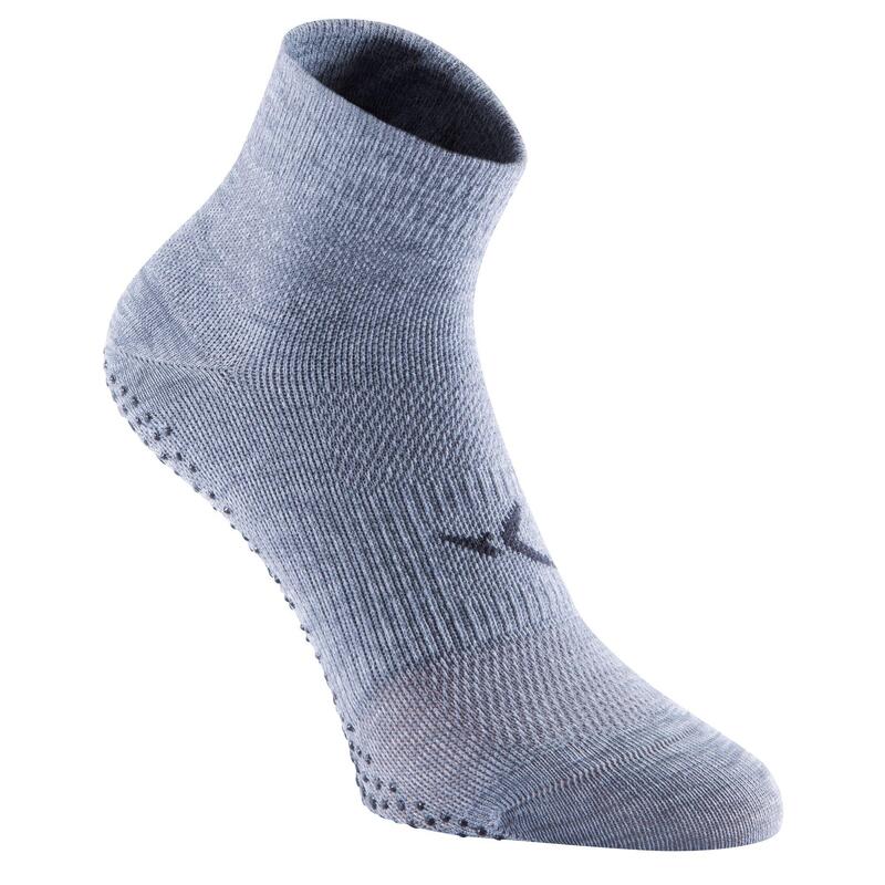 Chaussettes antidérapantes Pilates Gym douce gris