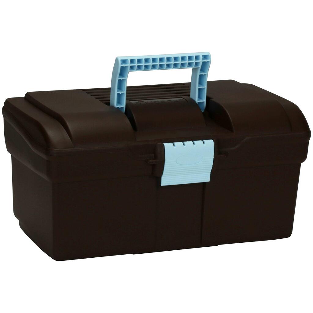 GB500 Horse Riding Grooming Case - Brown/Sky Blue