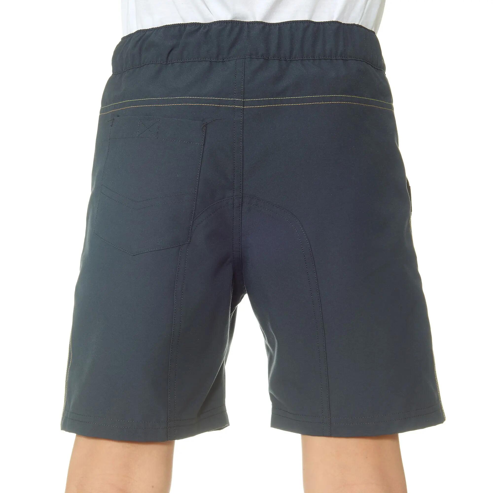 Hike 100 Boy's Hiking Shorts Black 3/5