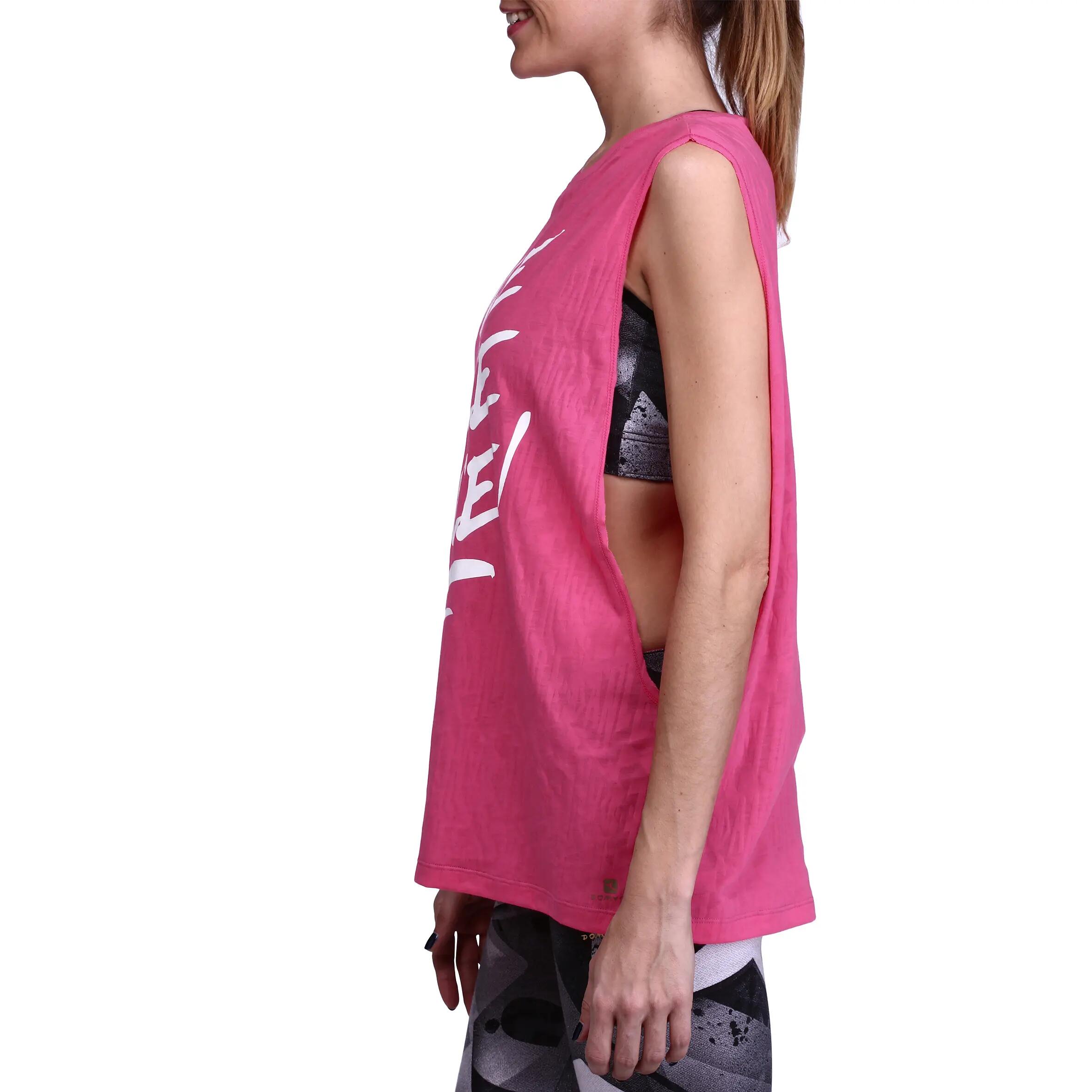 Women's Street Dance Sleeveless T-shirt - Pink 5/15