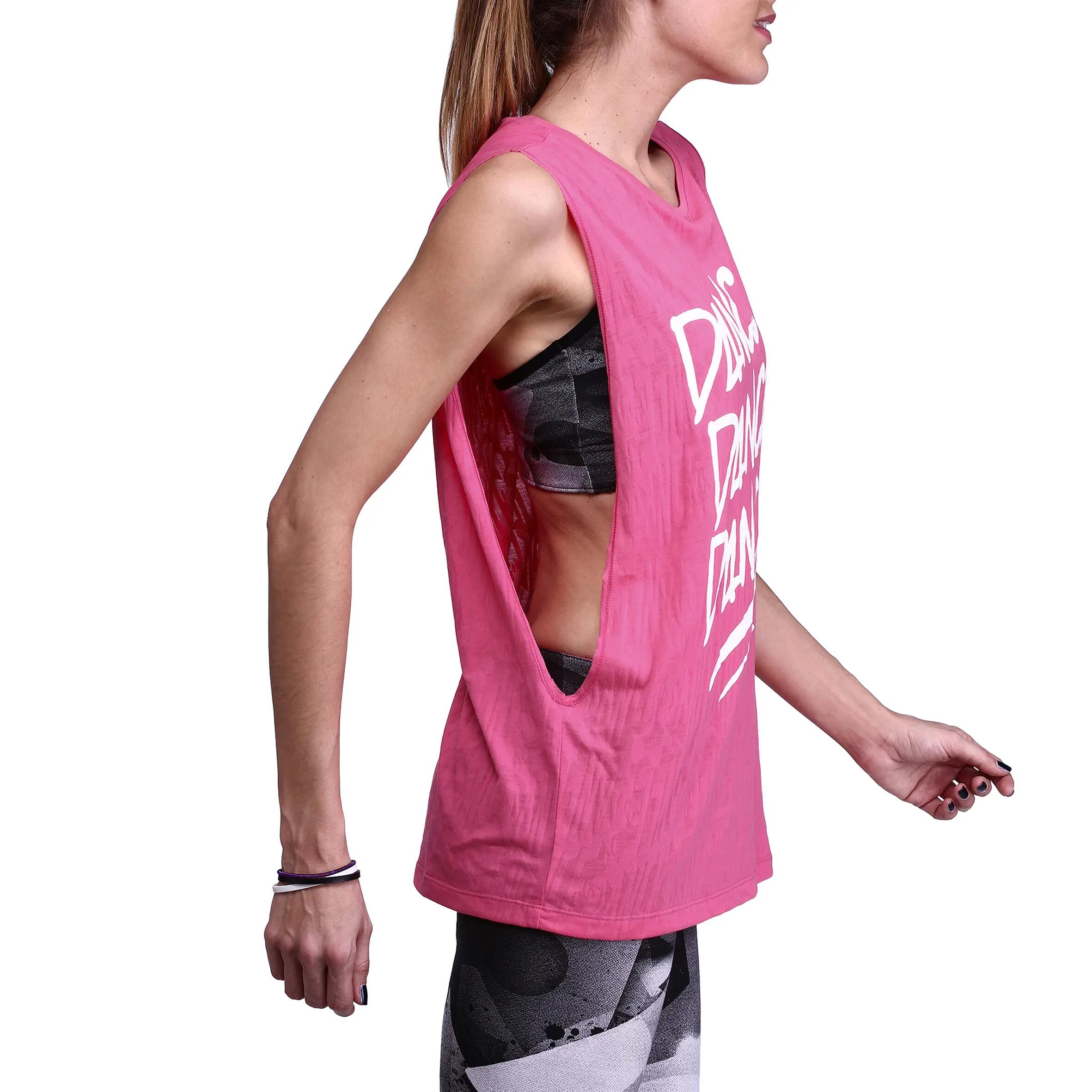 Women's Street Dance Sleeveless T-shirt - Pink 3/15