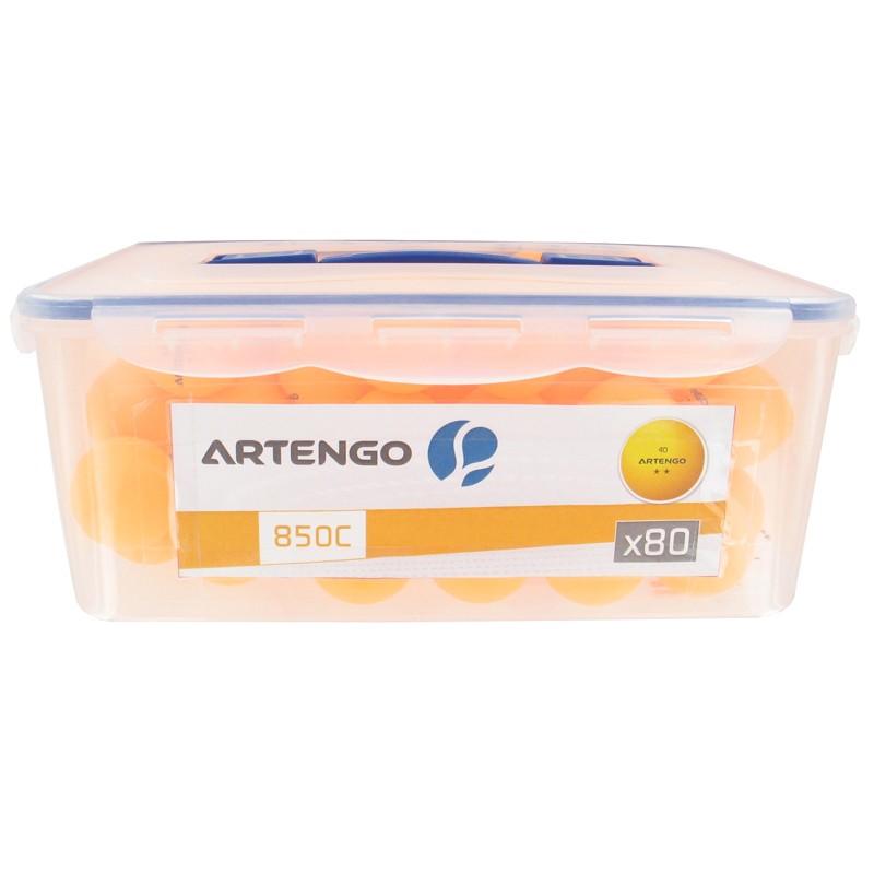 ARTENGO FB850 C Table Tennis Balls - White and Orange