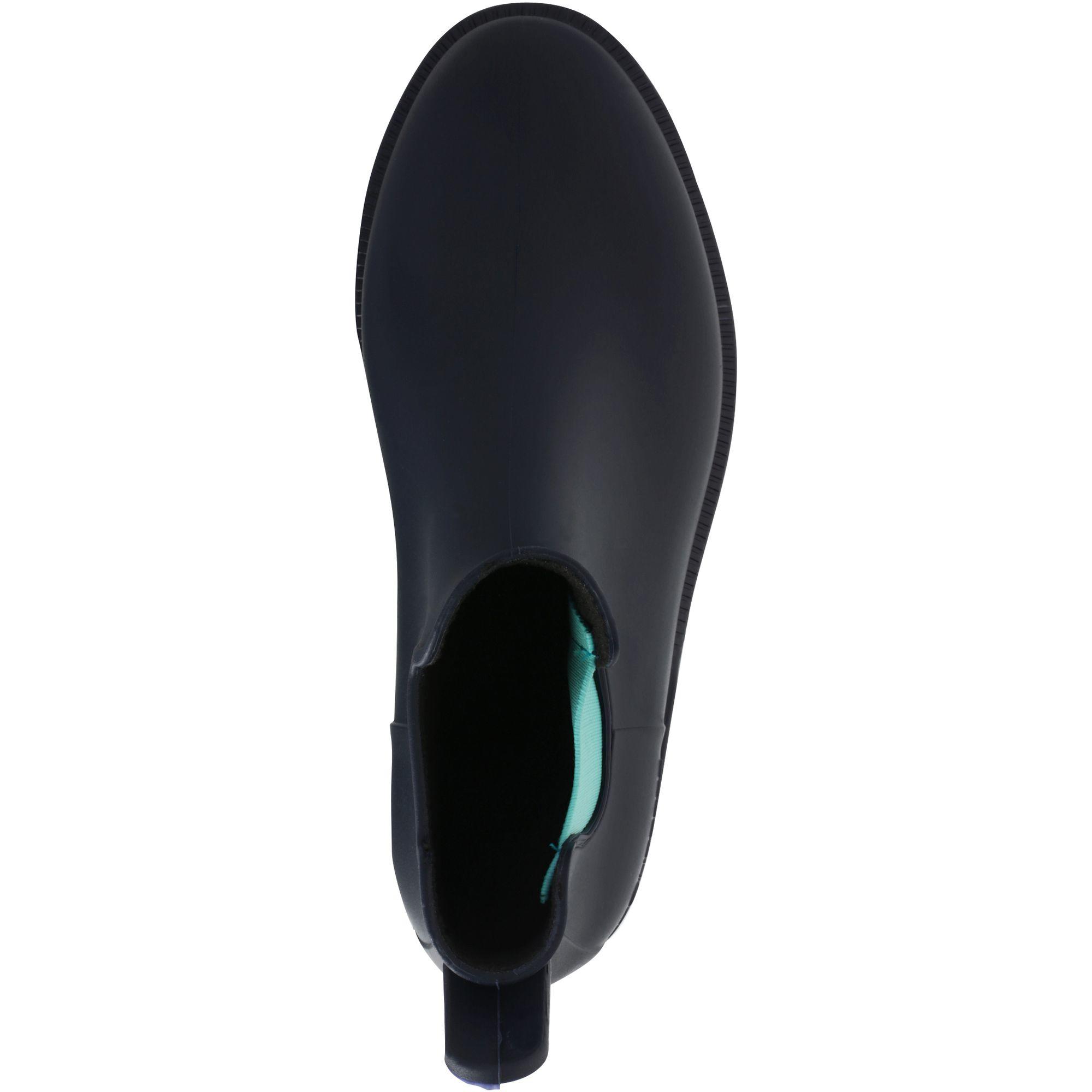 Schooling 300 Children's Horse Riding Jodhpur Boots - Navy Blue/Turquoise 6/14