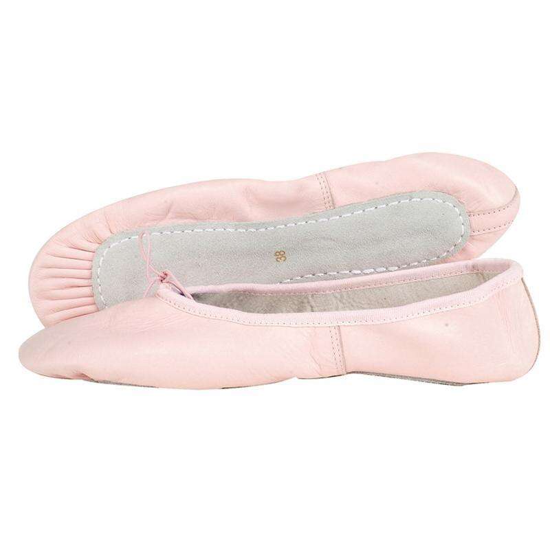 DOMYOS Leather Demi Pointe Shoes Pink Decathlon