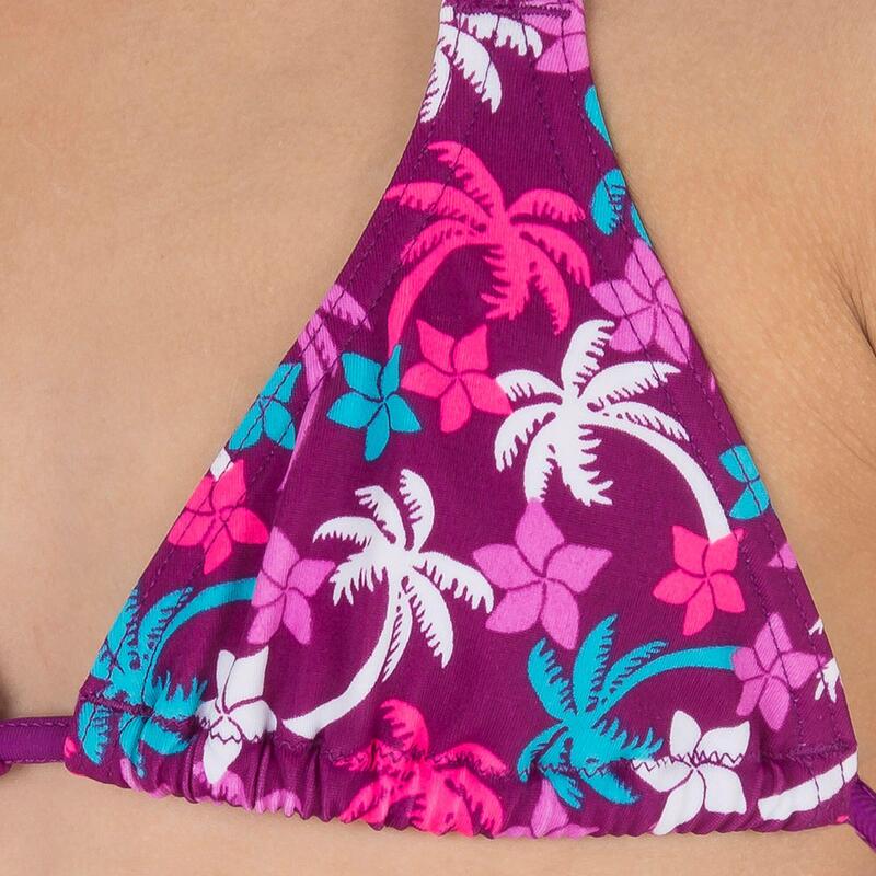 Maillot de bain fille 2 pièces triangle coulissant AG COCO violet