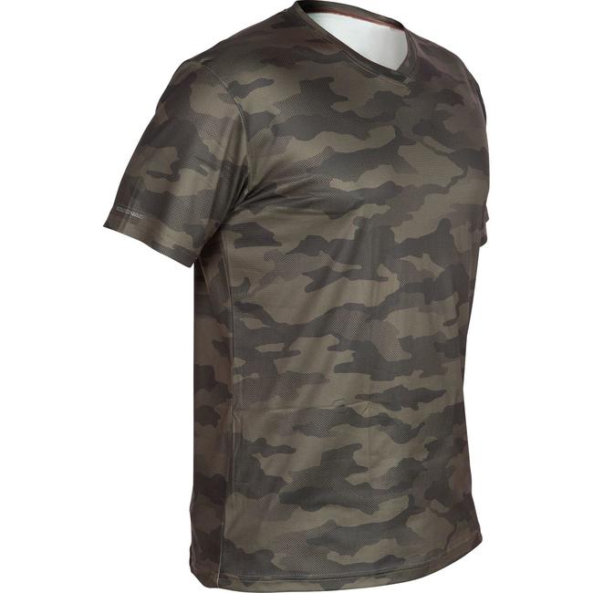 Men's Breathable TShirt 100 Camo Khaki