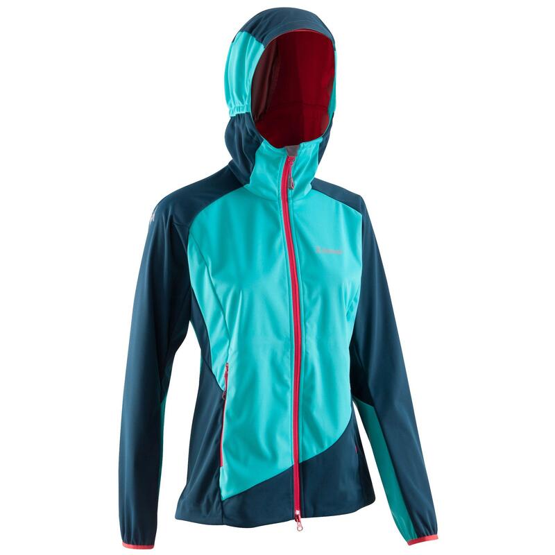 VESTE SOFTSHELL ALPINISME FEMME- Rouge Betterave