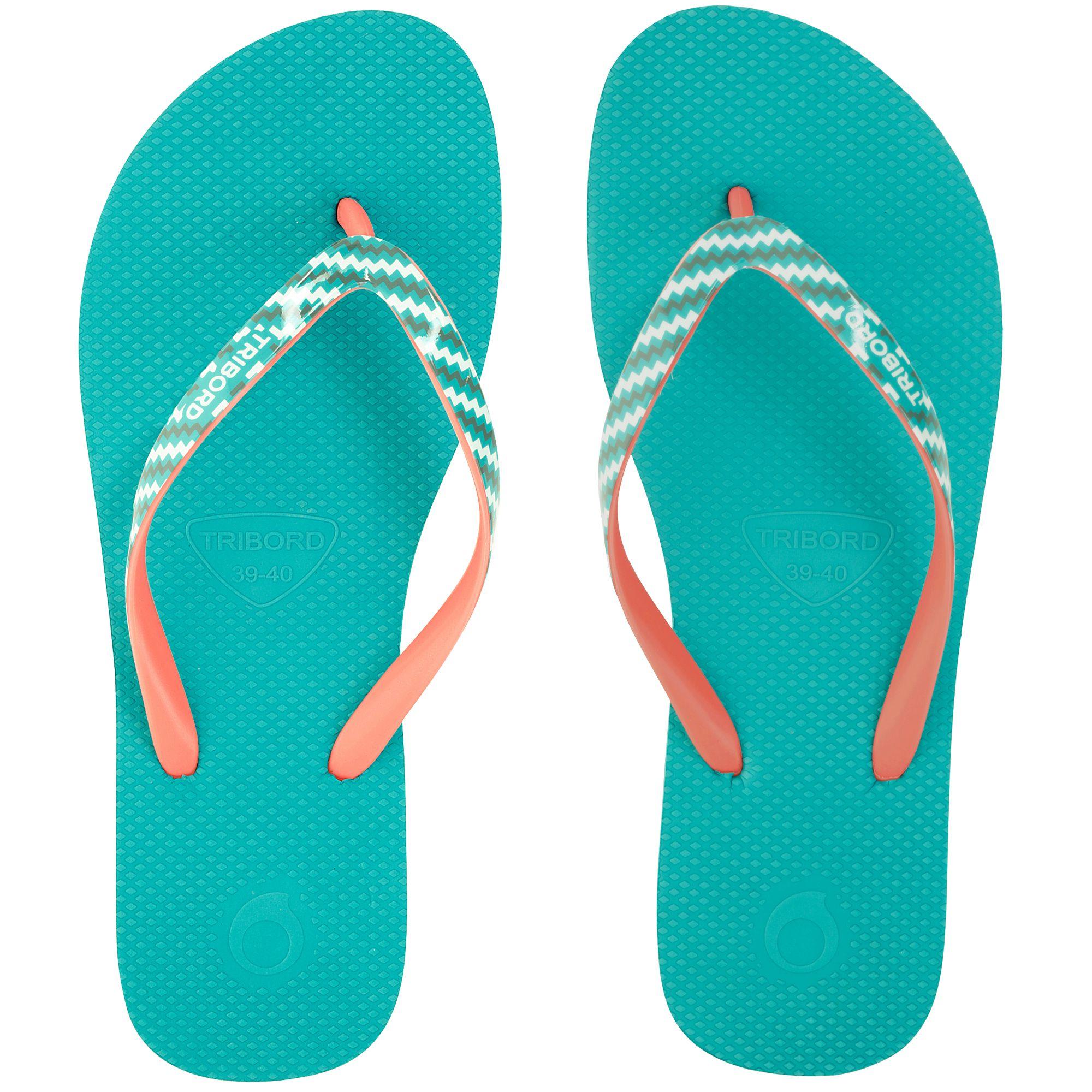 TO 500S Print Women's Flip-Flops - Pineapple Blue 7/10
