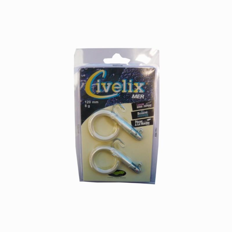 CIVELIX 12 CM 8G X2 ΜΑΛΑΚΑ ΤΕΧΝΗΤΑ ΔΟΛΩΜΑΤΑ ΓΙΑ ΘΑΛΑΣΣΙΟ ΨΑΡΕΜΑ - ΛΕΥΚΟ