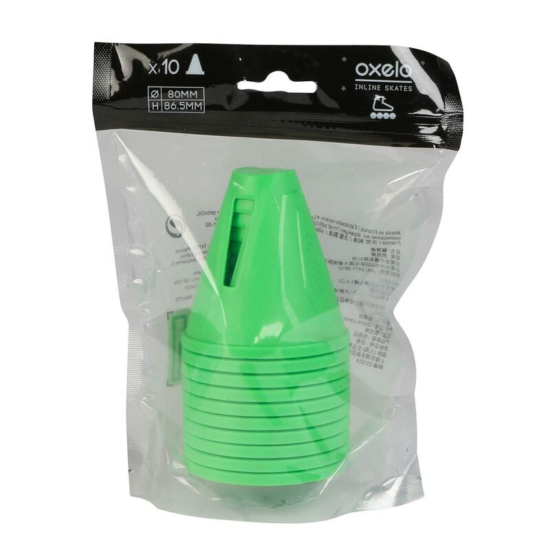 Cones de Slalom para Patins Verde (Conjunto 10)