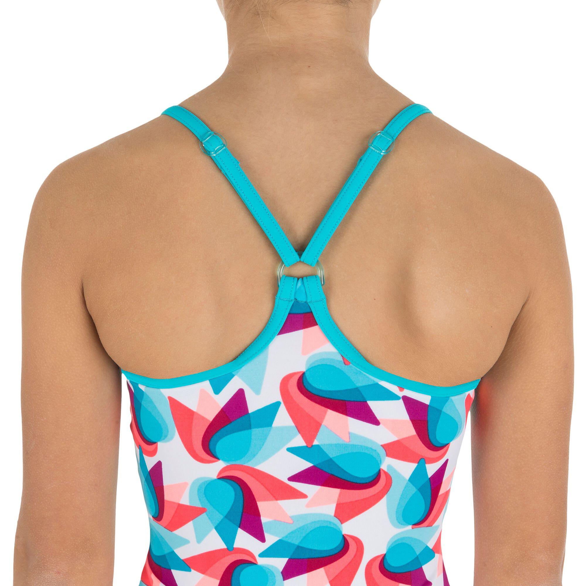 Bloom G Girls' Two-Piece Sport Tankini Swimsuit - Blue 8/12
