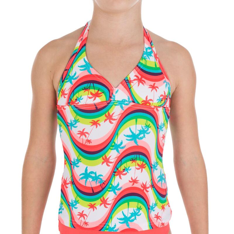 Girls Tankini Swimsuit 2 Piece Halterneck Bathing Suit For