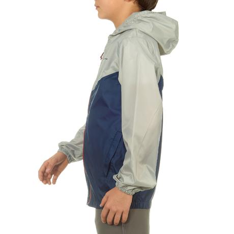 Veste imperméable de randonnée garçon Hike 100 bleu Marine ...