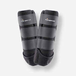 Horse Riding Neoprene Full Boots 500 Twin-Pack - Black