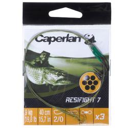Avançon pêche carnassier RESIFIGHT 7 hameçon simple 9KG