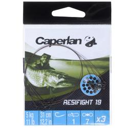 Avançon pêche carnassier RESIFIGHT 19 EMERILON+AGRAFES 5KG x3