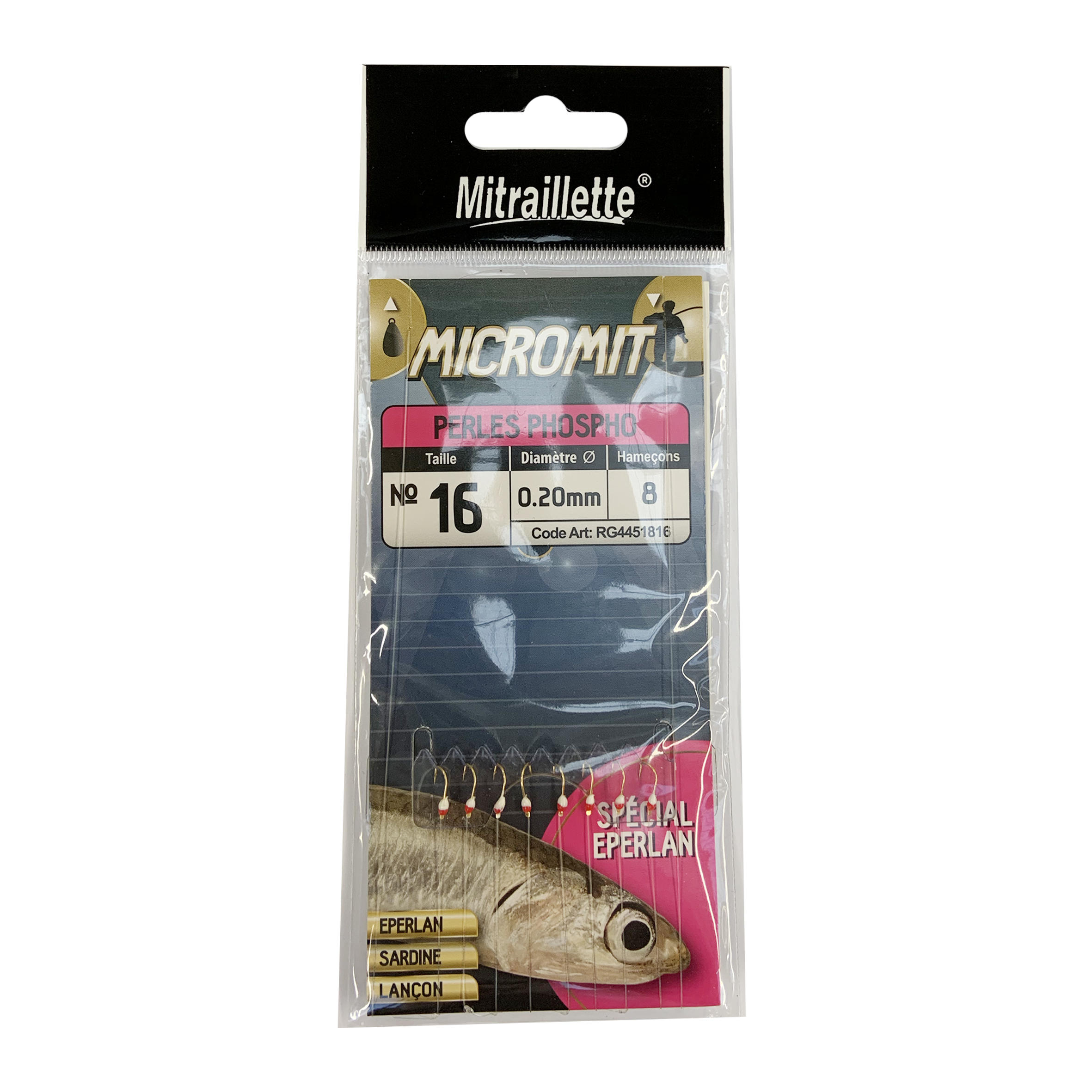 Bajo De Línea Pesca En El Mar Micromit Bicolor N.° 16 2/2