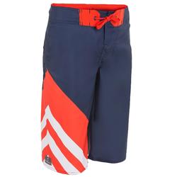 Short de bain Boardshort long garçon Lafitenia Joker rouge