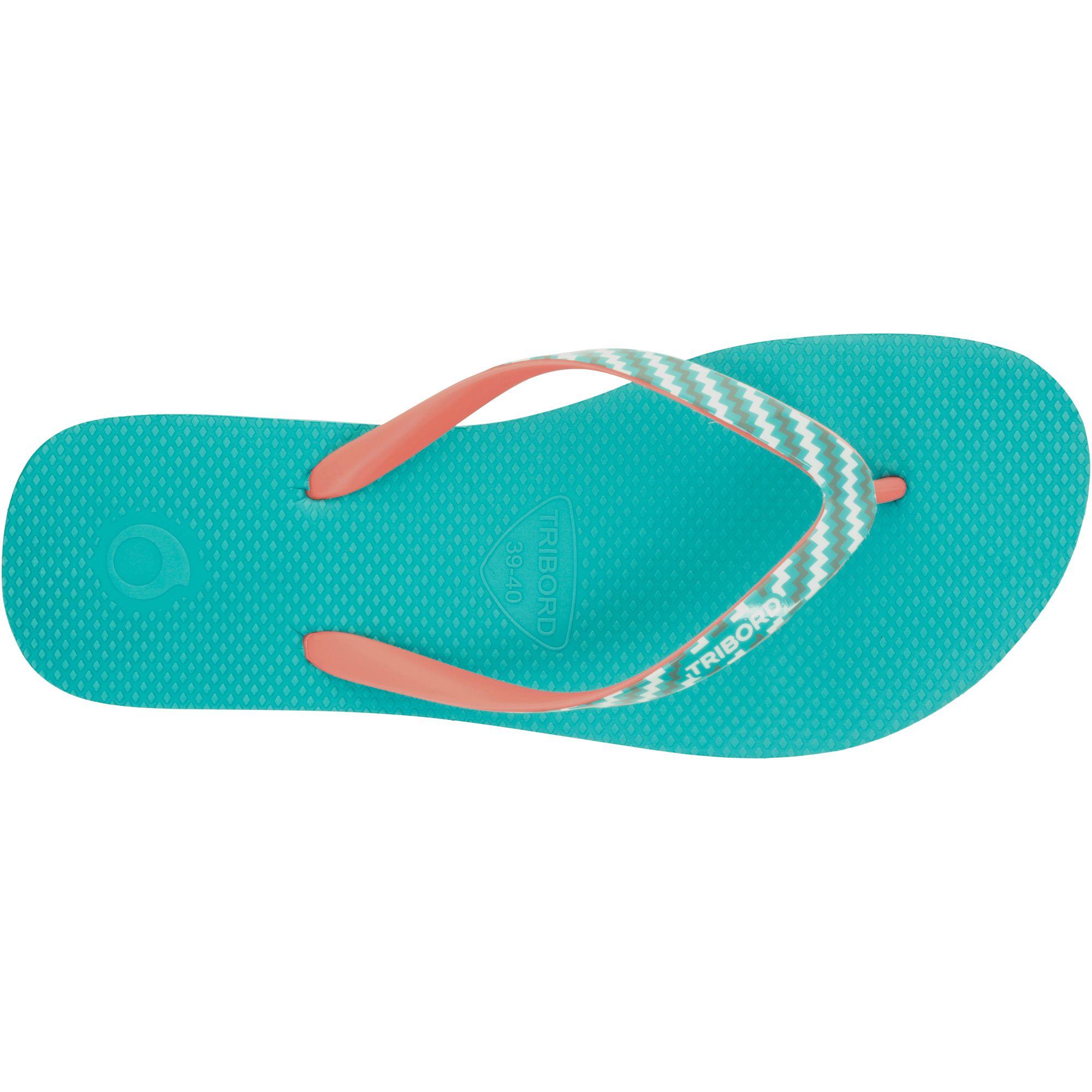TO 500S Print Women's Flip-Flops - Pineapple Blue 5/10