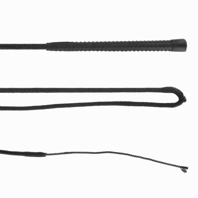 Horse Riding Lunging Whip for Horse and Pony - Black - FOUGANZA