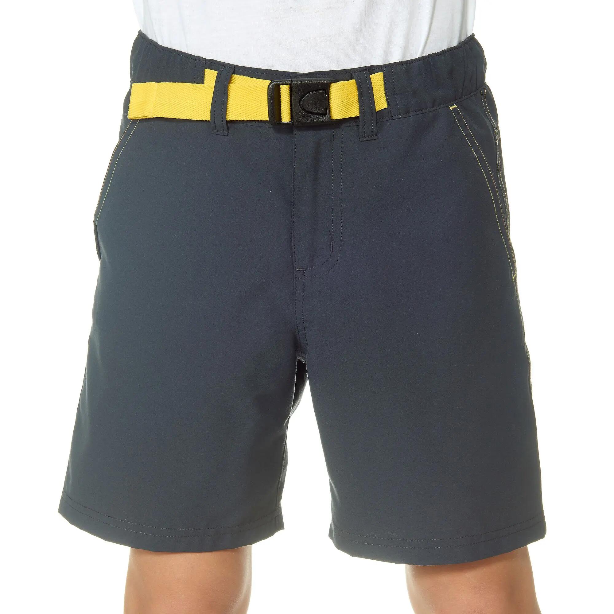 Hike 100 Boy's Hiking Shorts Black 1/5
