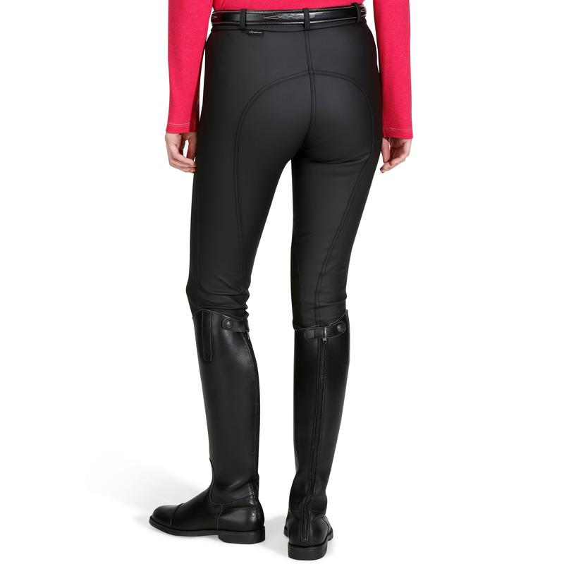 Kipwarm Women's Waterproof Warm and Breathable Horse Riding Jodhpurs Black Decathlon