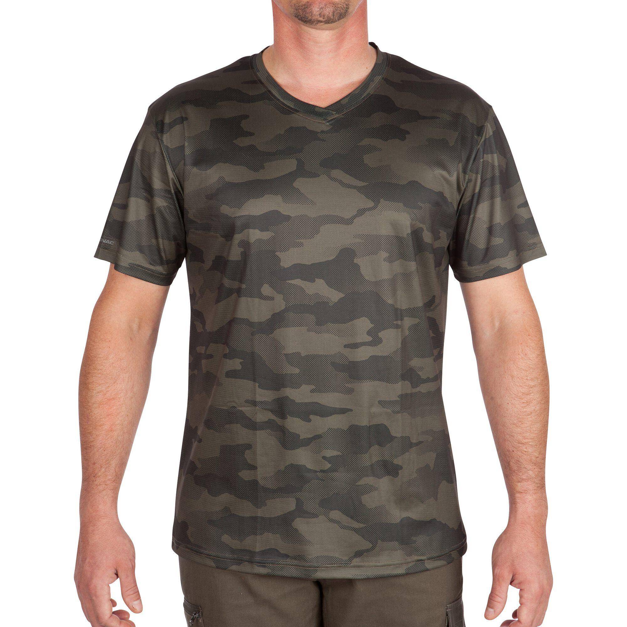 Men's Breathable Quick Dry T-Shirt Army Military Camo Print 100 - Camo Green -  1