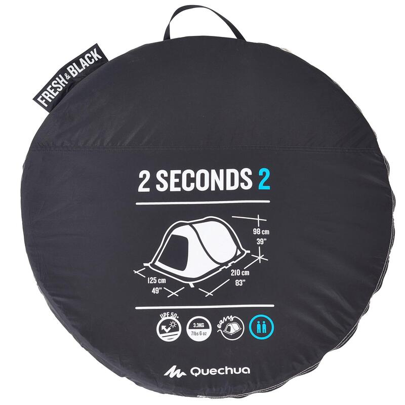 Kampeertent voor 2 personen 2 Seconds Fresh&Black