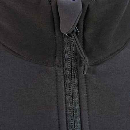 Ανδρικό μαλακό μπουφάν TREK 100 WINDWARM για ορειβασία - Μαύρο