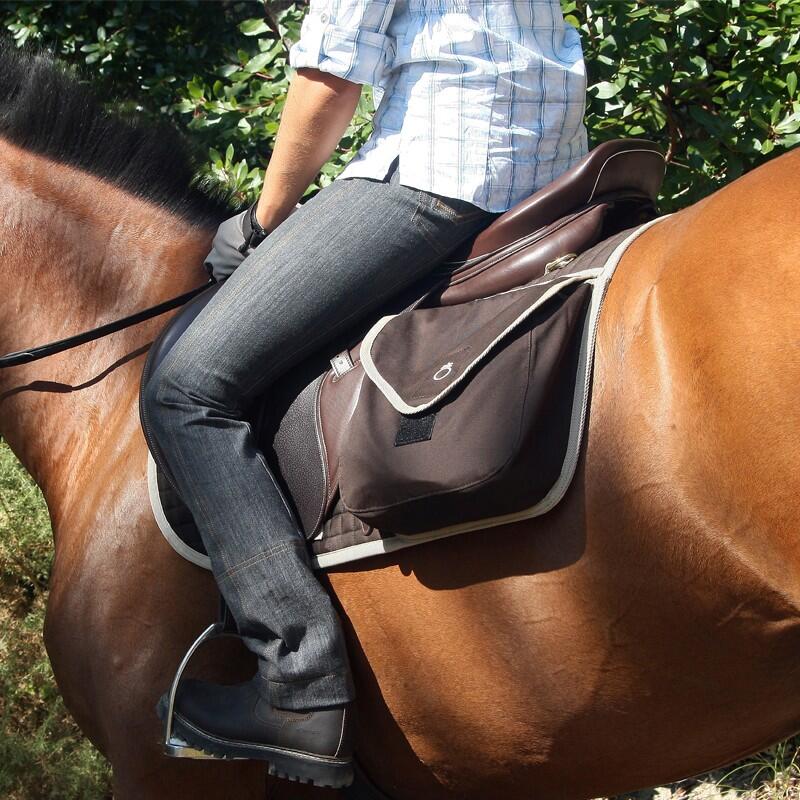Pantalón Equitación Fouganza Mujer Vaqueros Gris 5/13