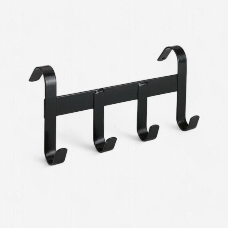 NO BRAND Horse Riding Bridle Hook With 4 Hooks - Black