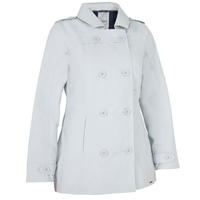 Women's warm, waterproof and breathable reefer sailing jacket - Light grey