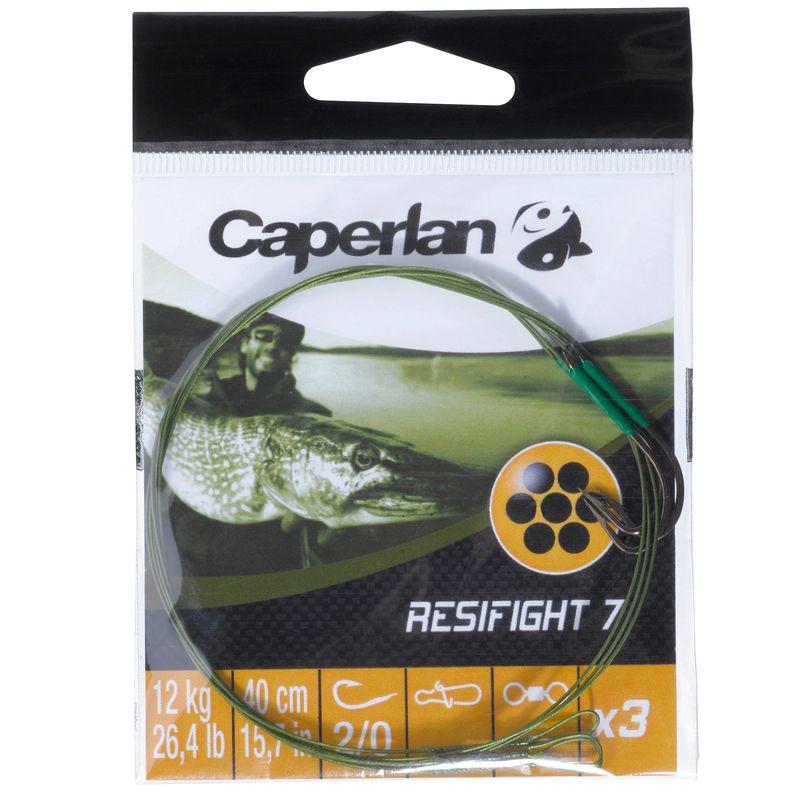 Avançon pêche carnassier RESIFIGHT 7 hameçon simple 25 livres x3 Avançon pêche carnassier RESIFIGHT 7 hameçon simple 25 livres x3