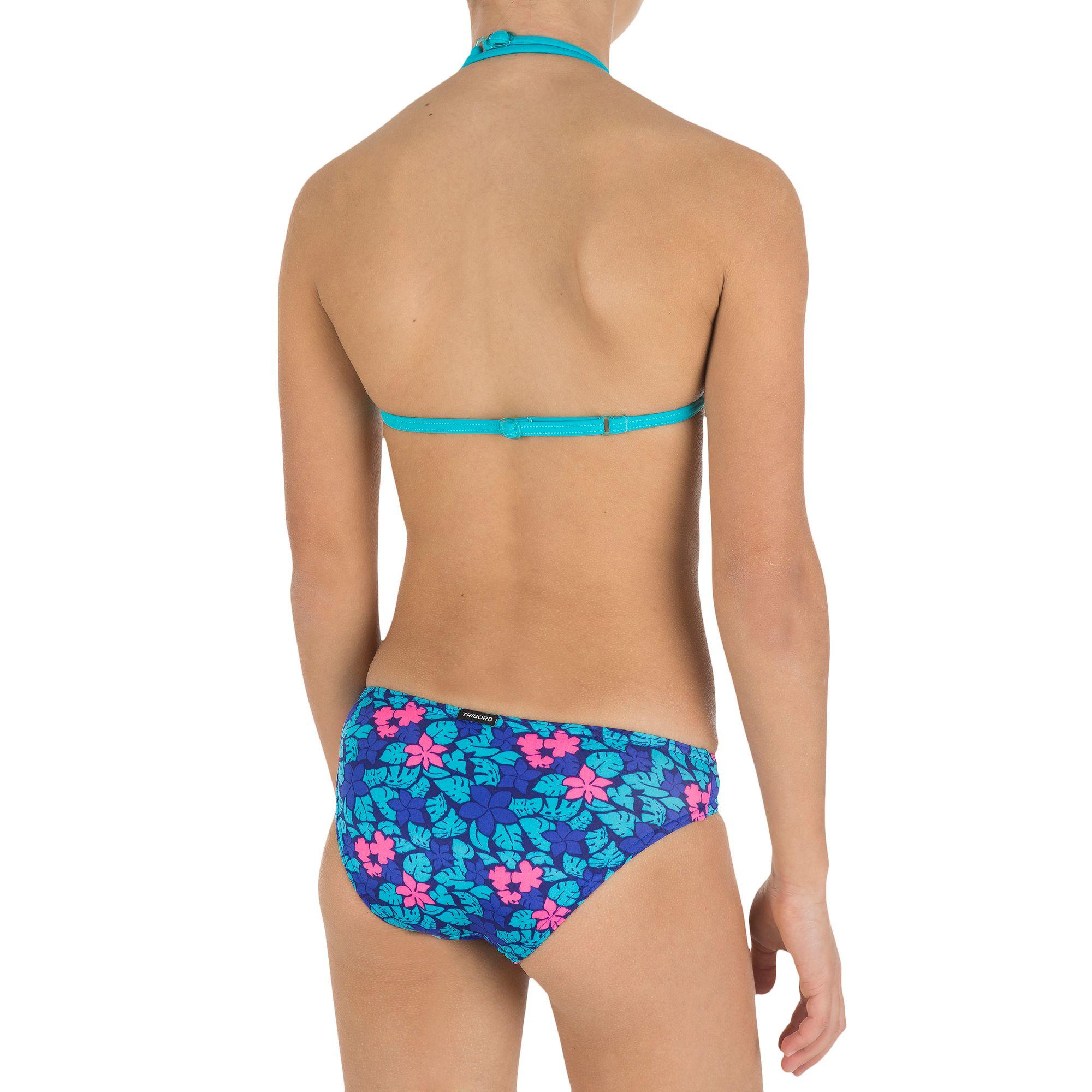 Girl's Swimsuit 2 Piece Sliding Triangle AG Wadi Blue 5/13