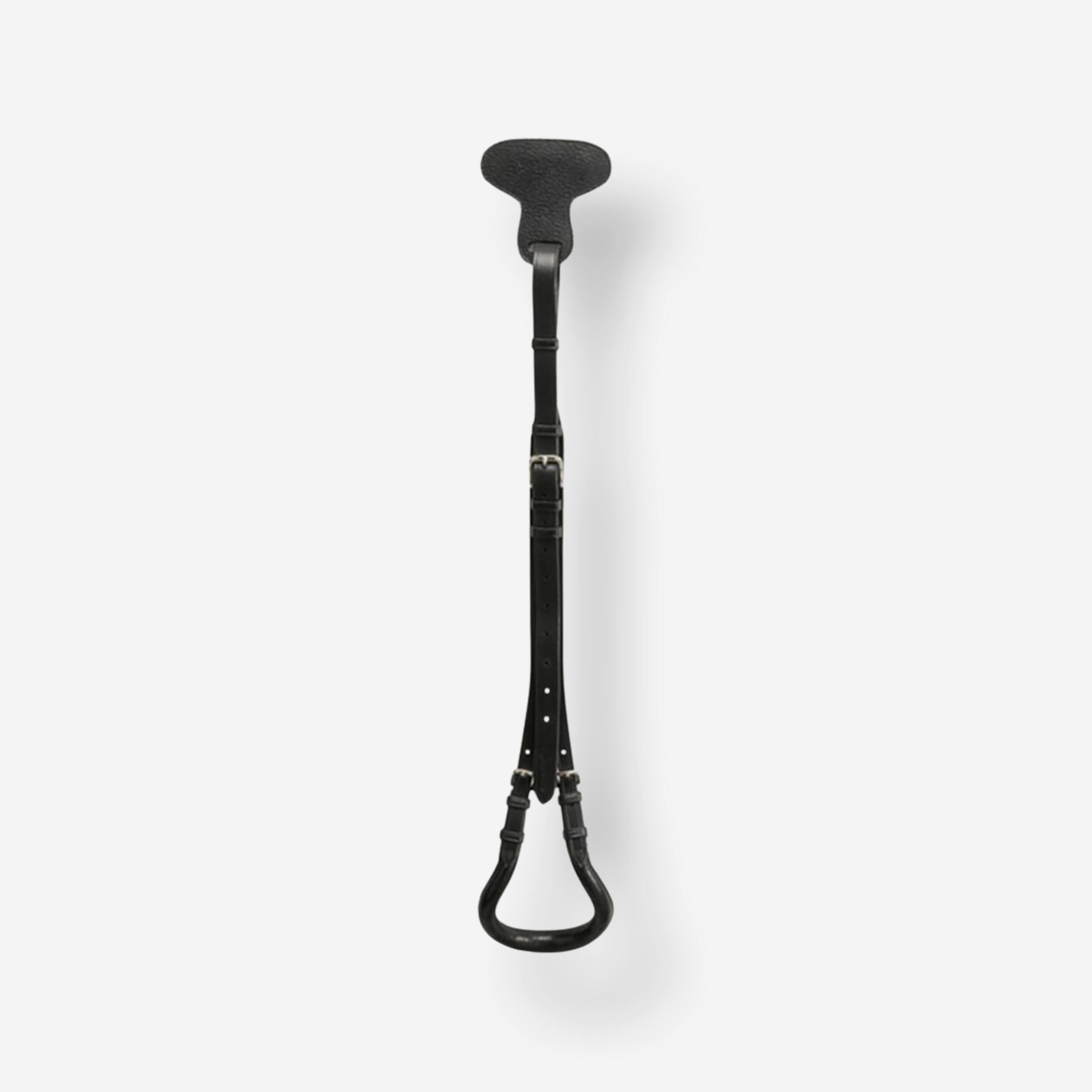 Horse Riding Leather Schooling Crupper for Pony - Black - Decathlon