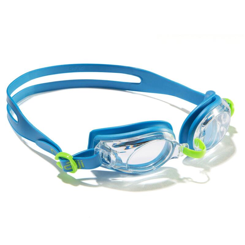 SWIMMING GOGGLES 100 AMA SIZE S BLUE GREEN