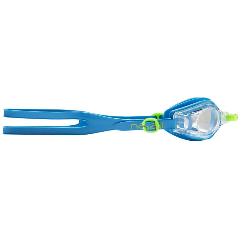 SWIMMING GOGGLES 100 AMA SIZE S BLUE GREEN