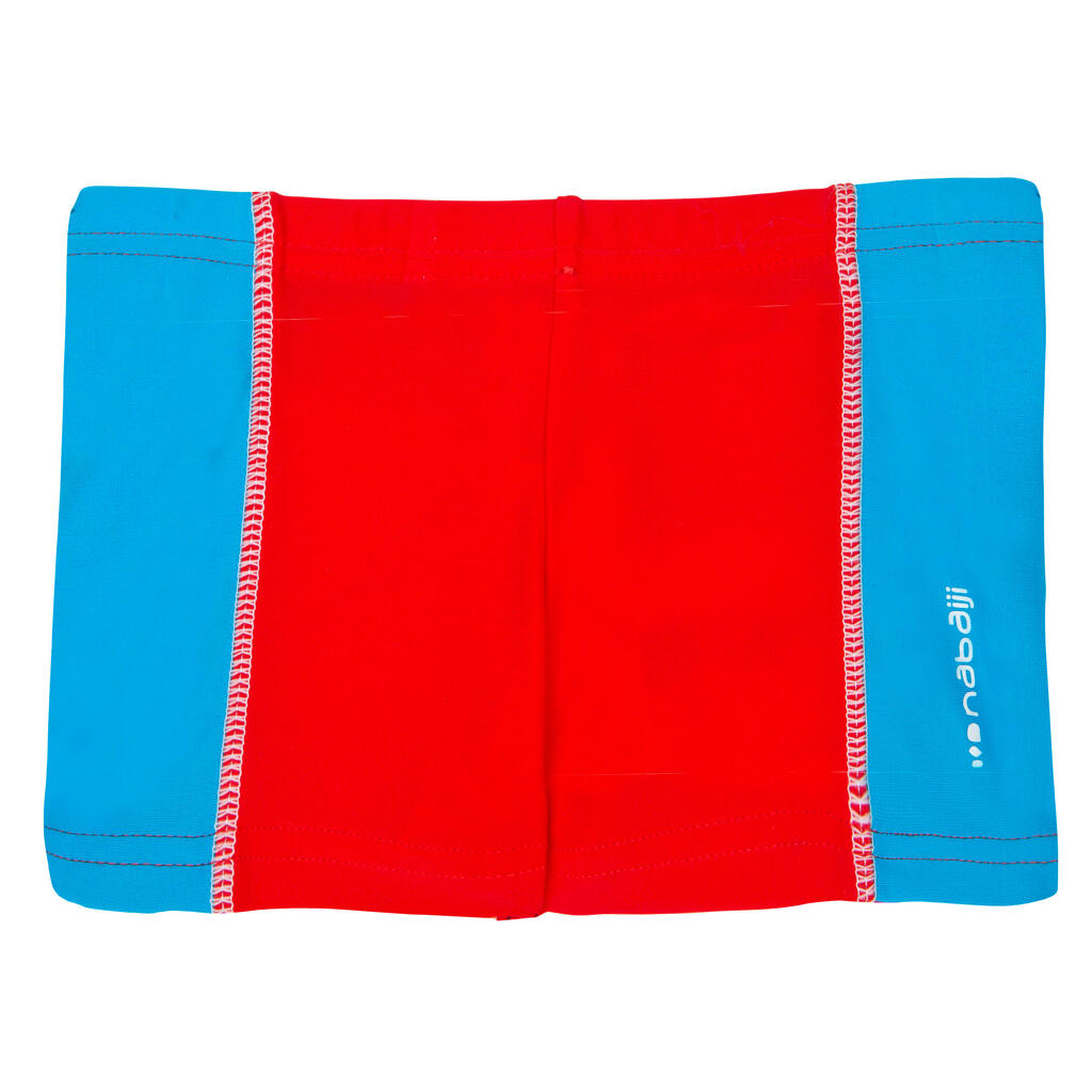 Baby boys' swim shorts with insert - Red and Blue